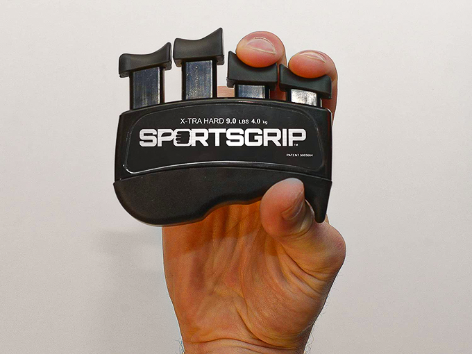 [4kg 운동 상급자용] 최고의 핸드 트레이너, 손가락 및 악력 단련기 SPORTSGRIP Hand and Finger Exerciser, X-TRA HARD (9 lb / 4kg)